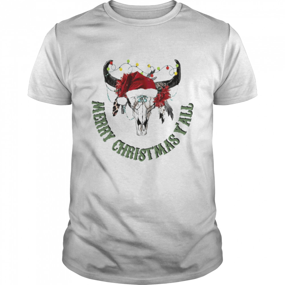 Santa Deer Merry Christmas Y’all Vintage shirt