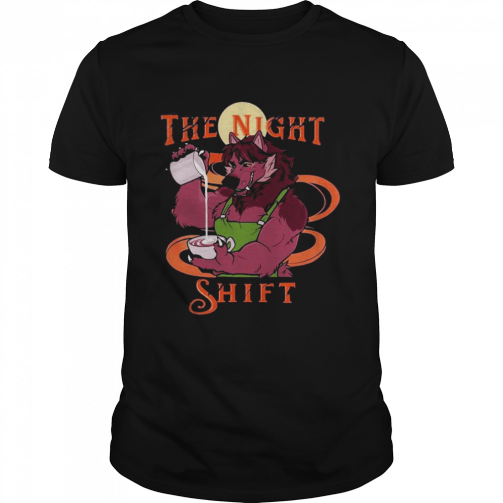 The night shift wolf t-shirt