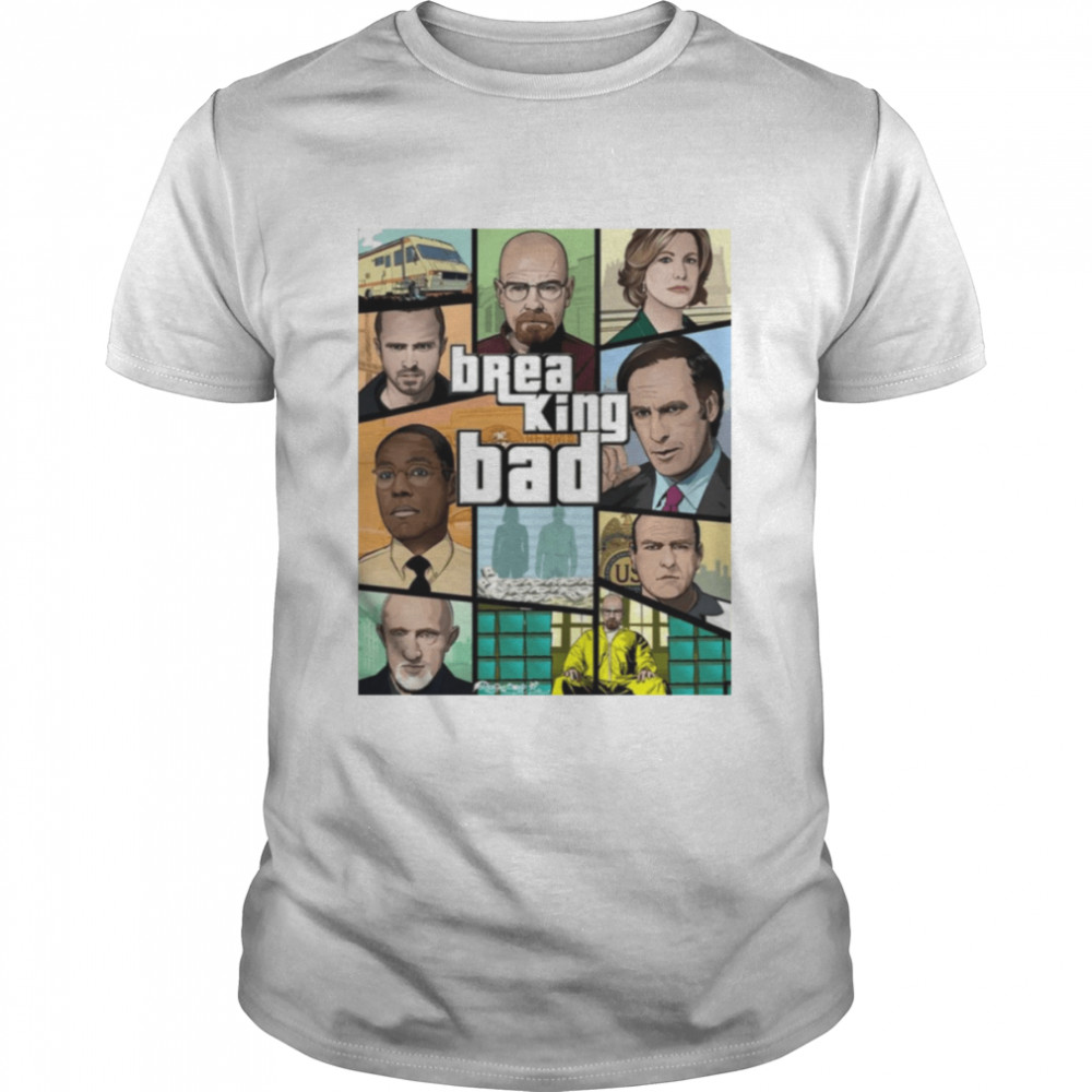 Breaking Bad Art Gta Grand Theft Auto V Style shirt
