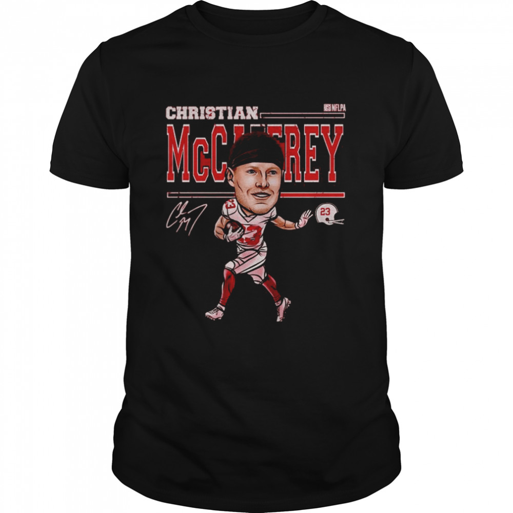 Christian McCaffrey San Francisco Cartoon signature shirt