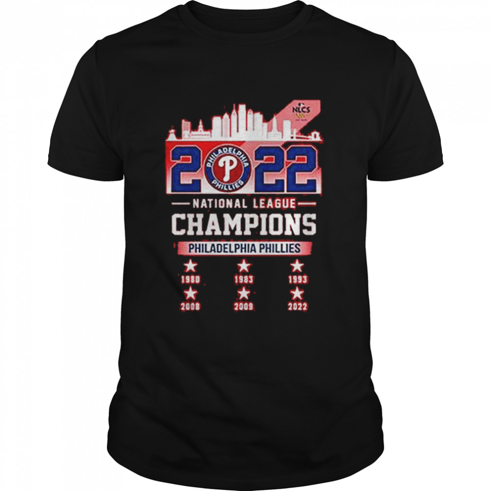 Philadelphia Phillies 2022 National League Champions 1980-2022 Philadelphia city shirt