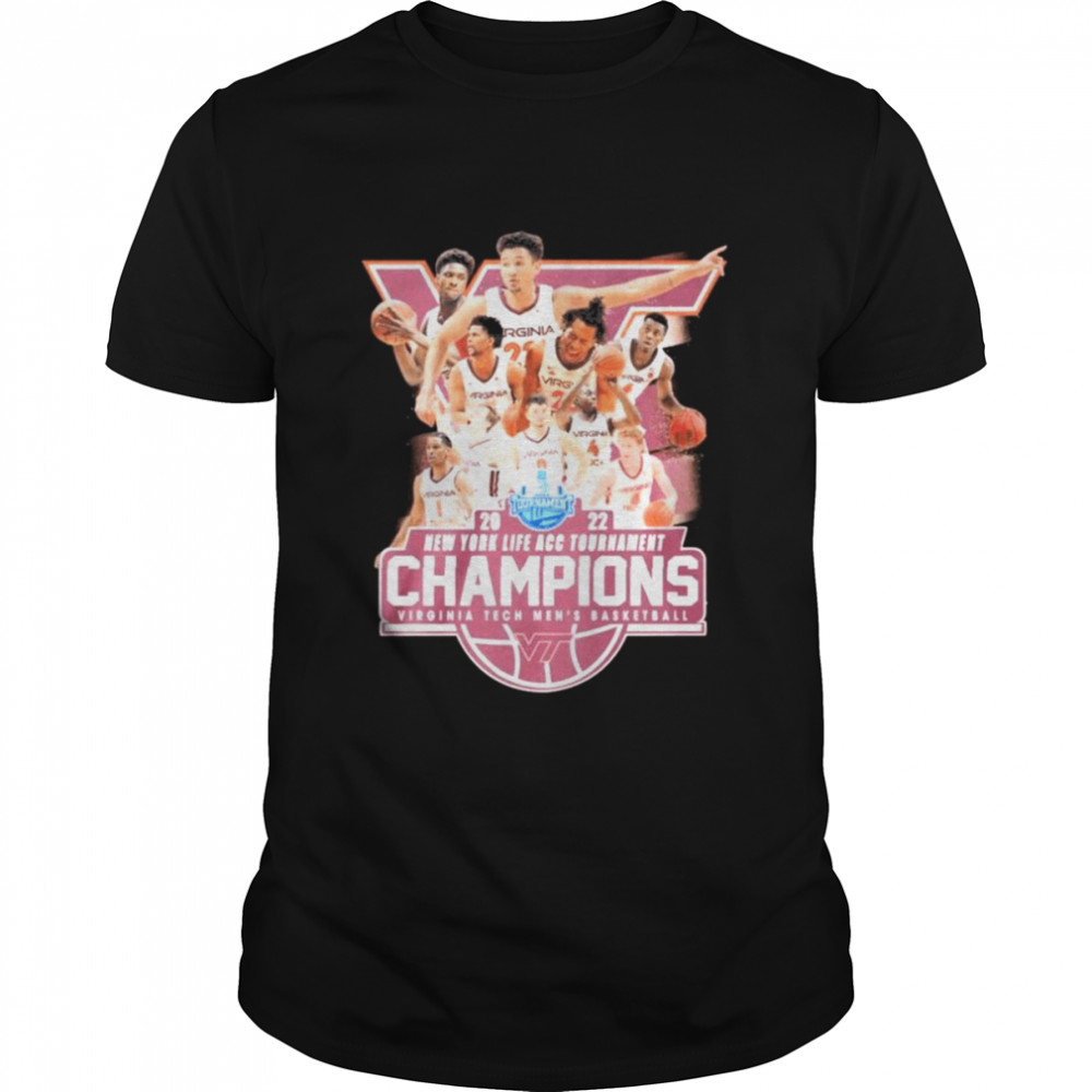 Virginia Tech Men’s Basketball New York Life ACC Tournament Champions Shirt