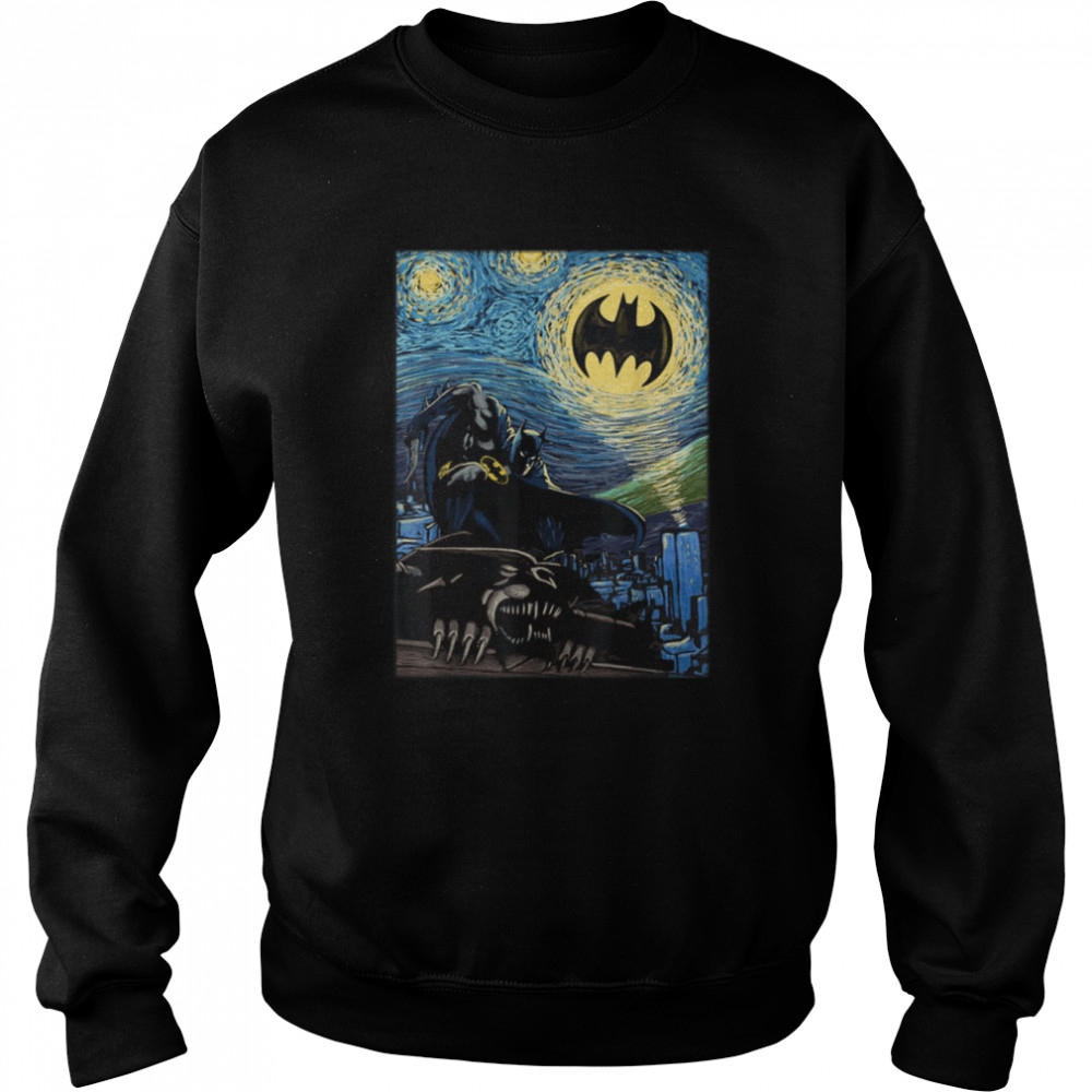 Dc 27 Starry Night Batman shirt Unisex Sweatshirt