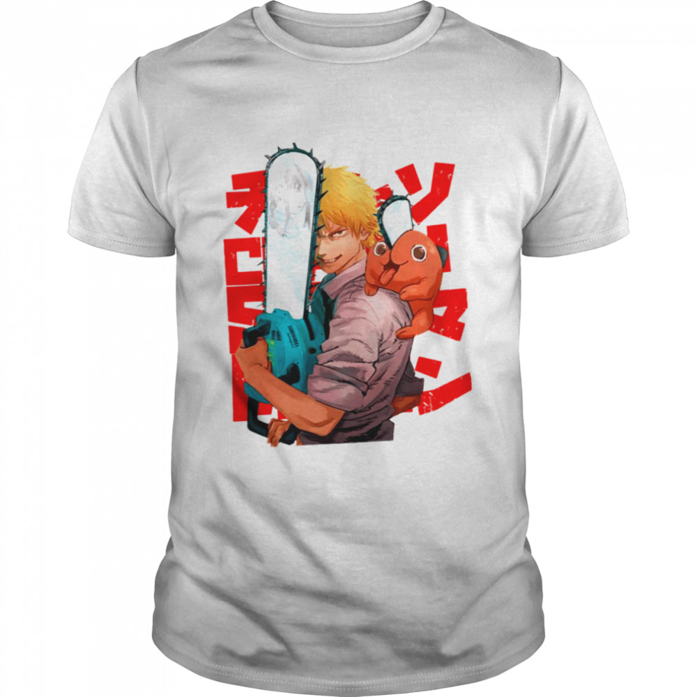 Denji And Pochita Animated Characters In Chainsaw Man shirt