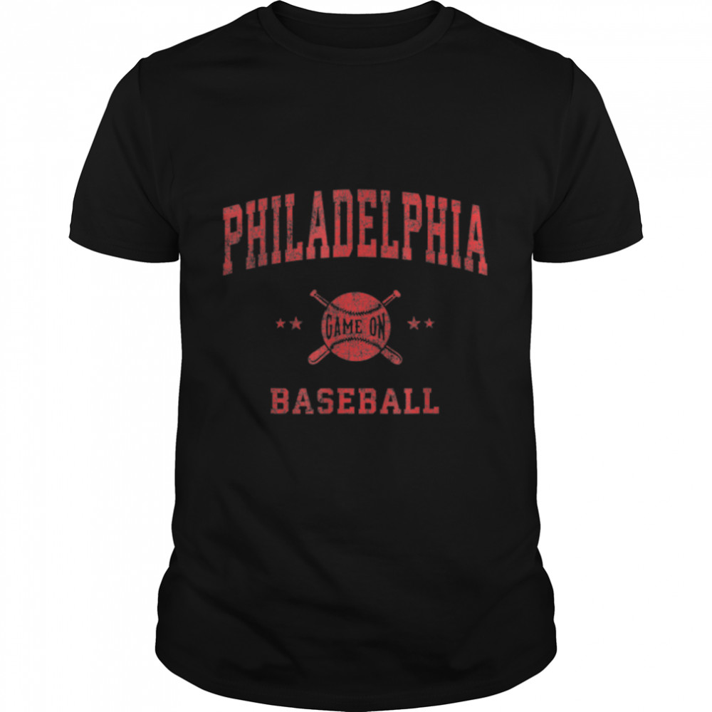 Philadelphia Vintage Philly Baseball Throwback Retro Design T-Shirt B0BKVLP2XS