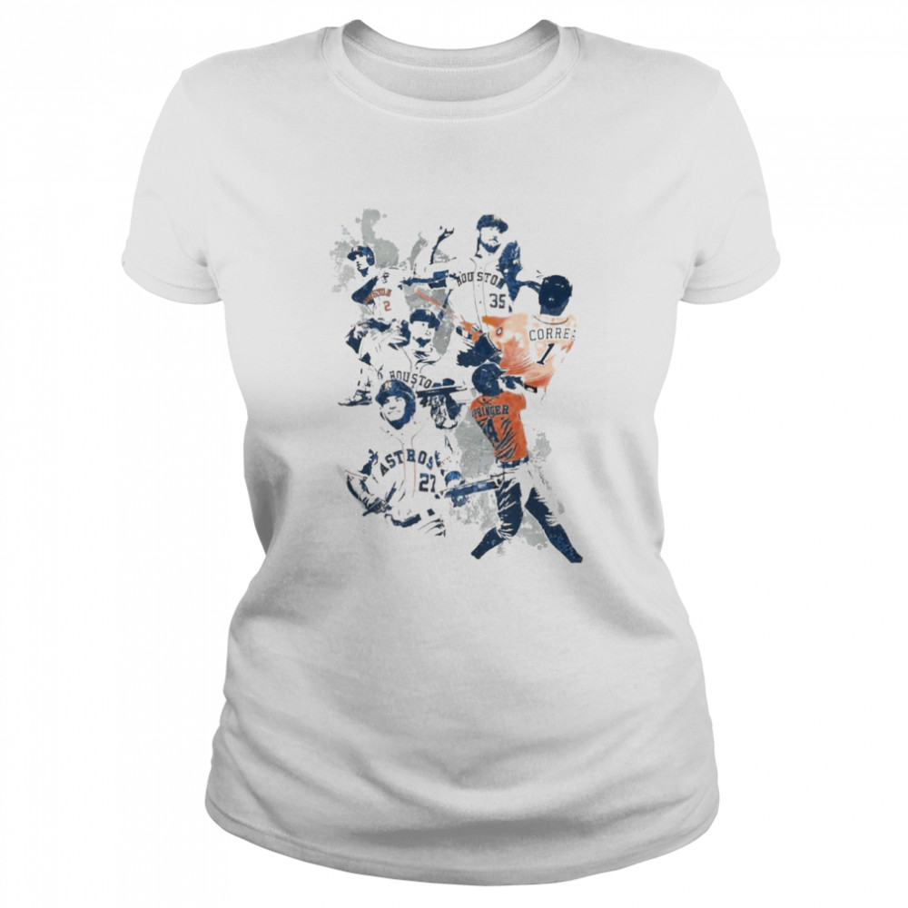 Baseball Houston Astros Verlander Justin collage t-shirt Classic Women's T-shirt