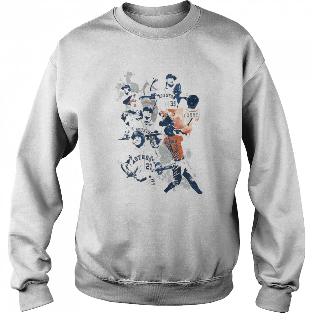 Baseball Houston Astros Verlander Justin collage t-shirt Unisex Sweatshirt