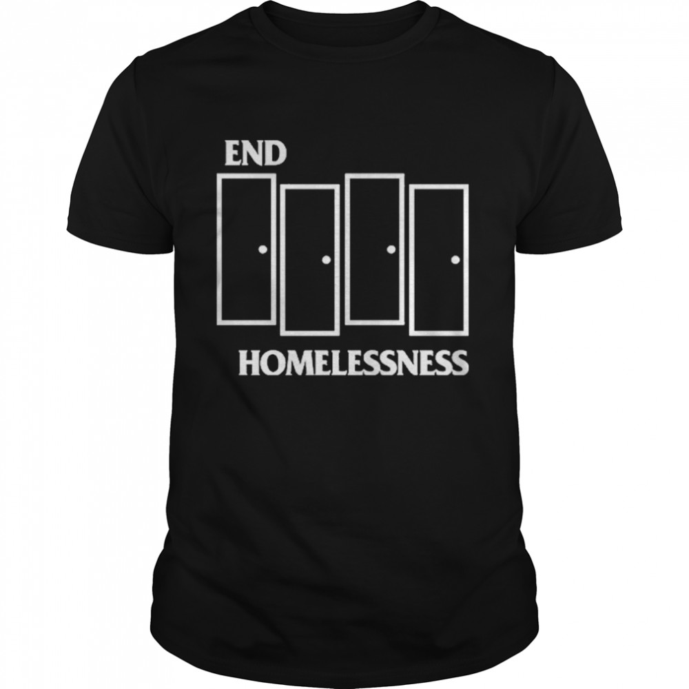 End Homelessness Black Flag Parody T-Shirt