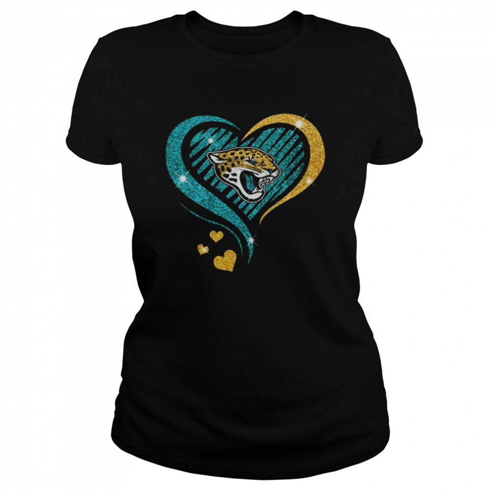 Jacksonville Jaguars football Heart Diamond shirt Classic Women's T-shirt