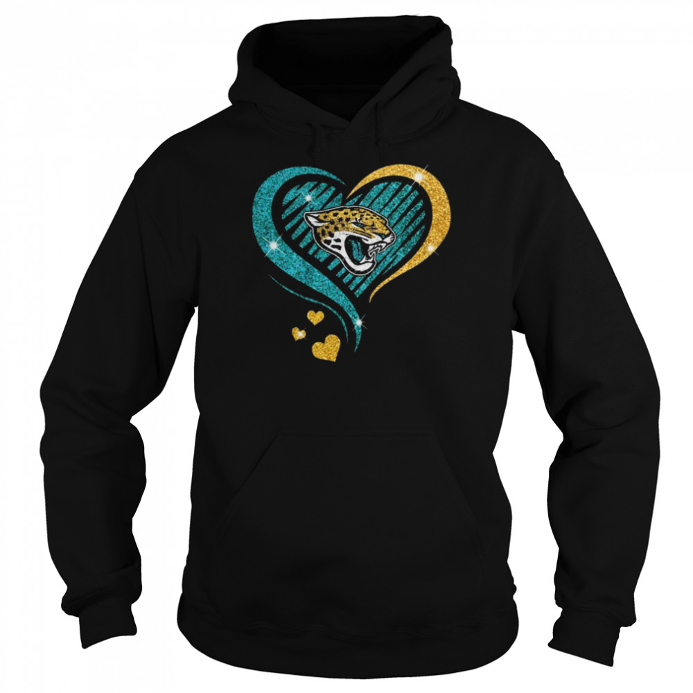 Jacksonville Jaguars football Heart Diamond shirt Unisex Hoodie