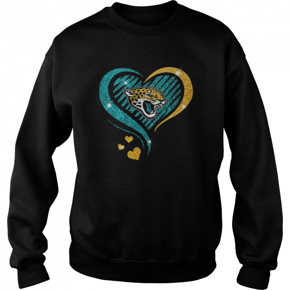 Jacksonville Jaguars football Heart Diamond shirt Unisex Sweatshirt