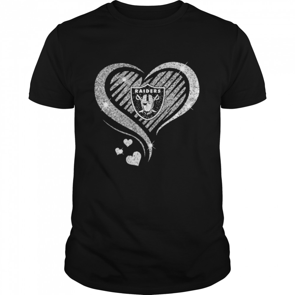 Las Vegas Raiders football Heart Diamond shirt