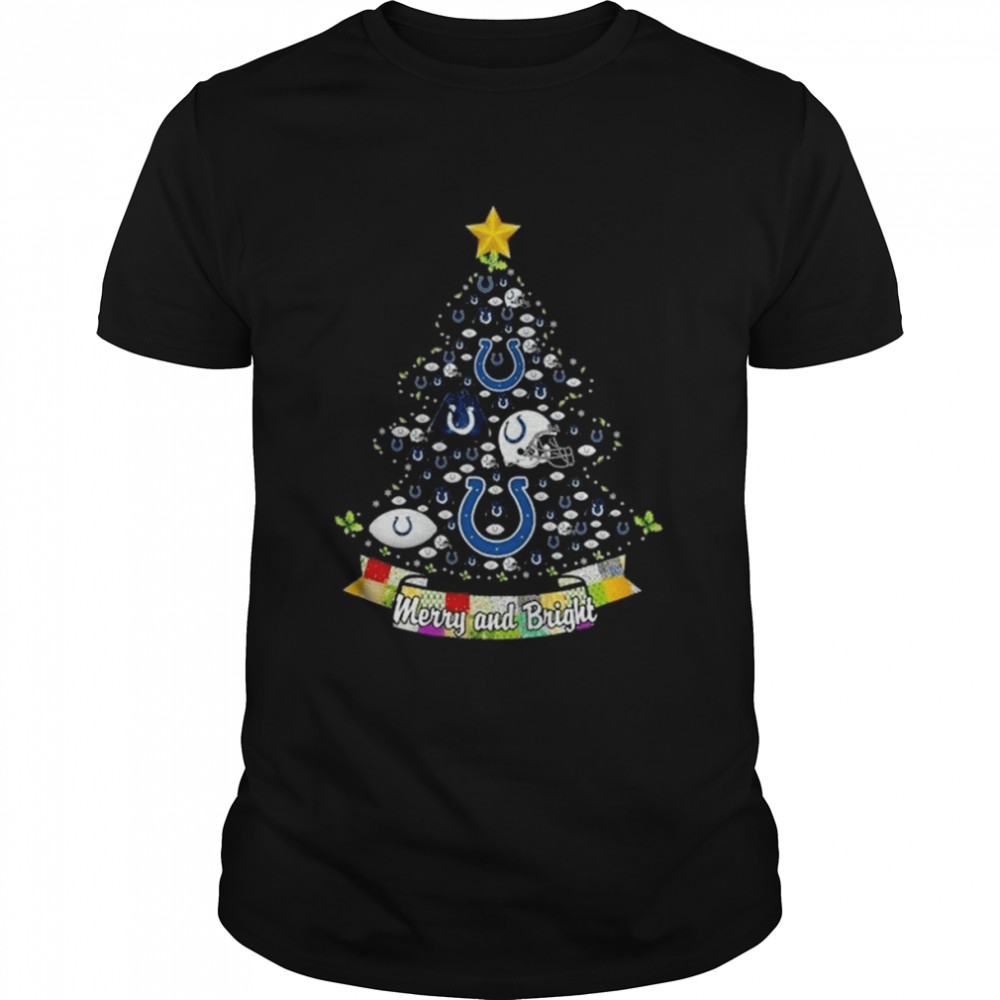 Merry And Bright Indianapolis Colts MLB Christmas Tree 2022 Shirt