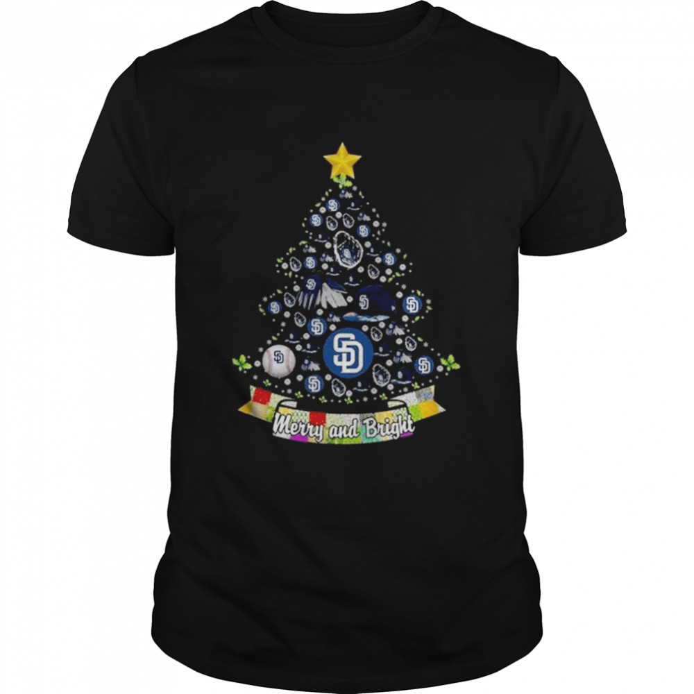 Merry And Bright San Diego Padres MLB Christmas Tree 2022 Shirt