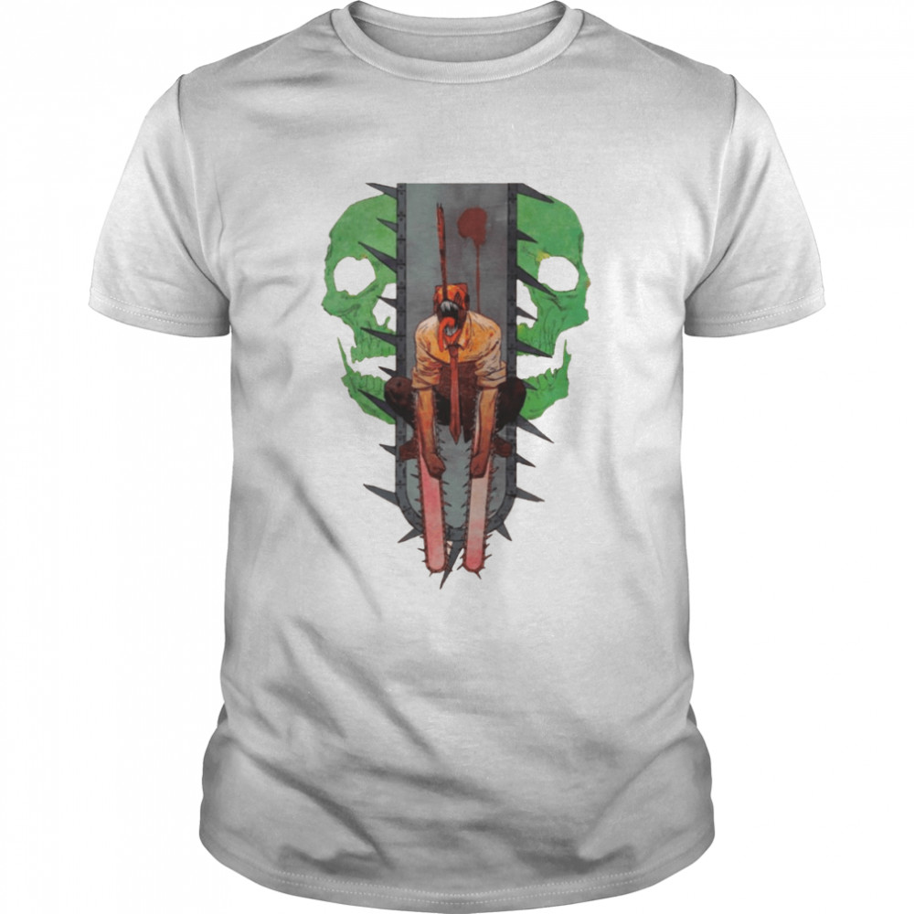Scary Anime Design Chainsaw Man shirt