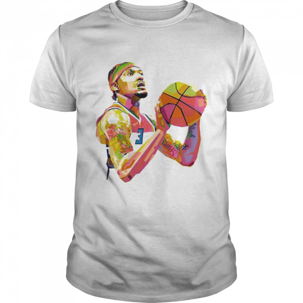 Vector painting Bradley Beal basketball t-shirt