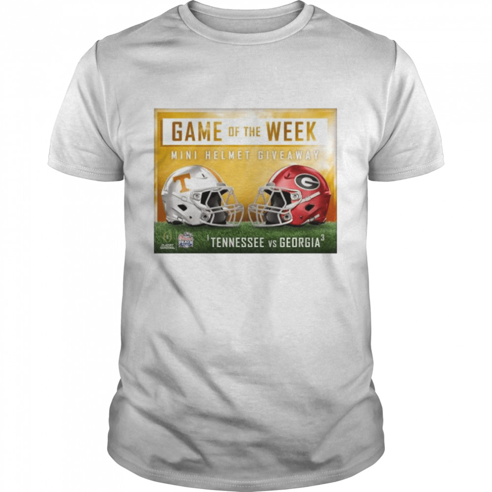 Tennessee vs Georgia 2022 game of the week helmet shirts