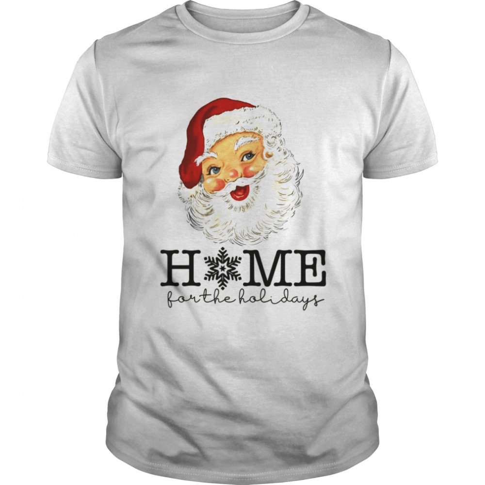 Vintage Santa Claus Home For The Holidays Christmas shirt Classic Men's T-shirt