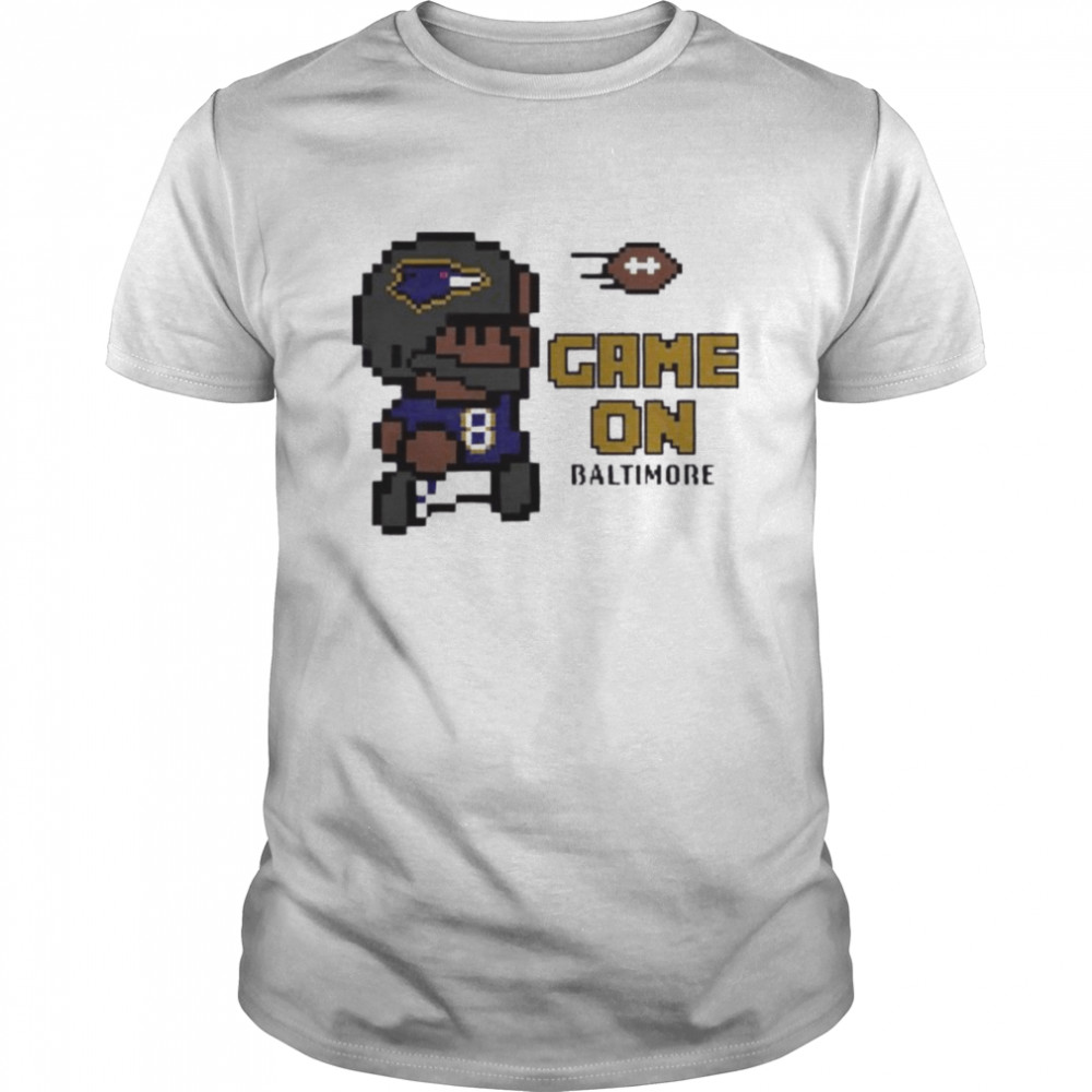 game on Baltimore football number 8 player shirt