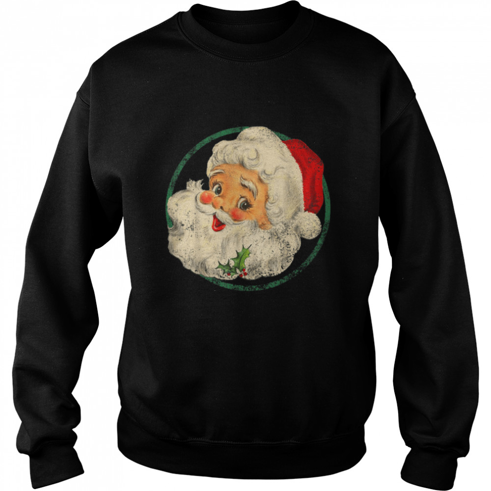 Vintage Christmas Santa Claus Face Old Fashioned T- B0BHWXMQXX Unisex Sweatshirt