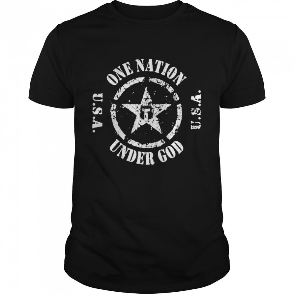 One nation under god circle star T-shirts