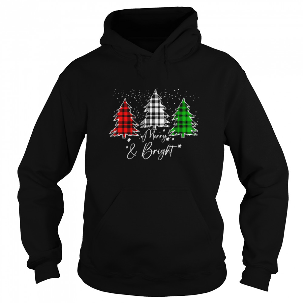 merry and bright christmas family pajamas matching T- B0BM9SHP4H Unisex Hoodie