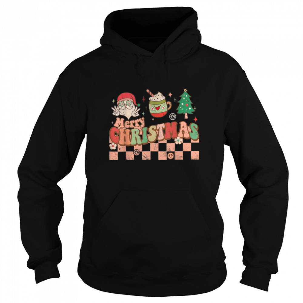 Merry Christmas Cute Santa Claus Winter Holiday Retro Groovy T- B0BMBCQFP8 Unisex Hoodie