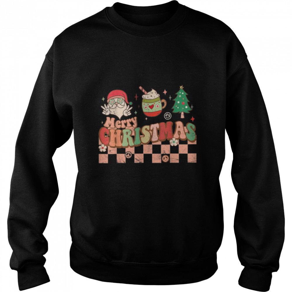 Merry Christmas Cute Santa Claus Winter Holiday Retro Groovy T- B0BMBCQFP8 Unisex Sweatshirt
