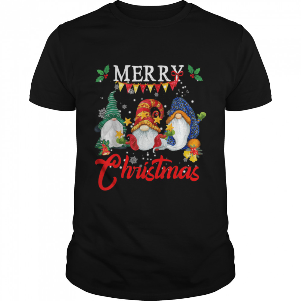 Merry Christmas Gnomies Christmas Gnome Xmas Women T-Shirt B0BM9P2GZC