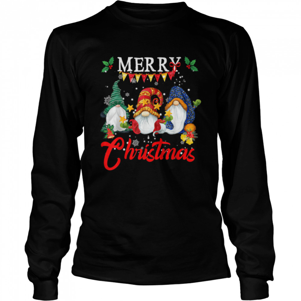 Merry Christmas Gnomies Christmas Gnome Xmas Women T- B0BM9P2GZC Long Sleeved T-shirt