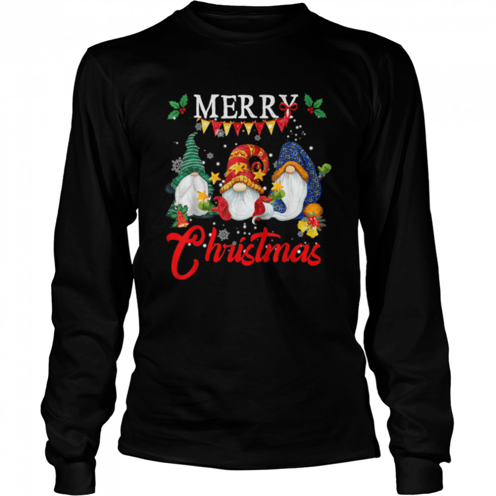 Merry Christmas Gnomies Christmas Gnome Xmas Women T- B0BM9QG9VB Long Sleeved T-shirt