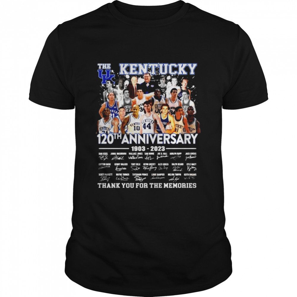 The Kentucky Wildcats 120th Anniversary 1903 s– 2023 Thank You For The Memories Signatures Shirts