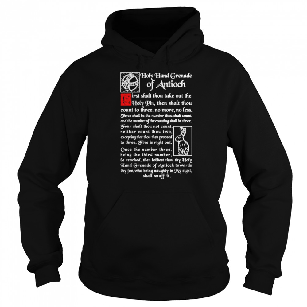 Holy hand grenade of Antioch shirt Unisex Hoodie