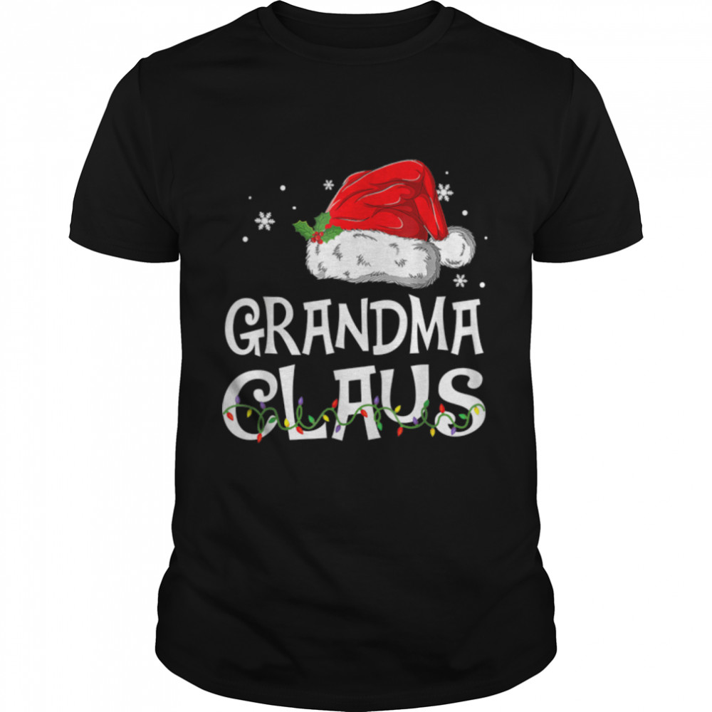 Grandma Claus Santa Funny Christmas Pajama Matching Family T-Shirt B0BMLJC225