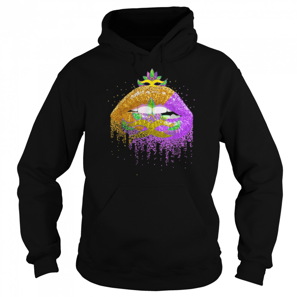 Carnival Party Costume Masquerade Lips Women Gift Mardi Gras T- B0BMLMBRLN Unisex Hoodie