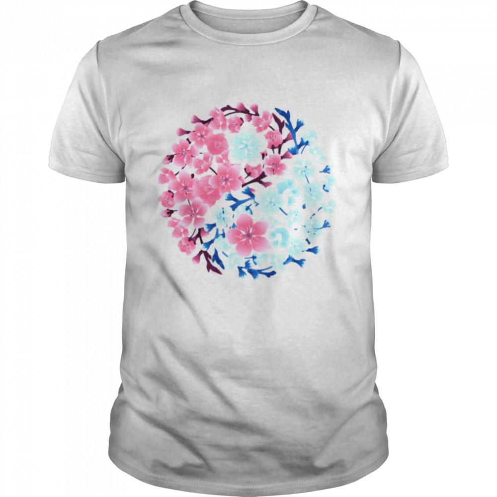 Yin And Yang Cherry Blossom Anime Style shirts