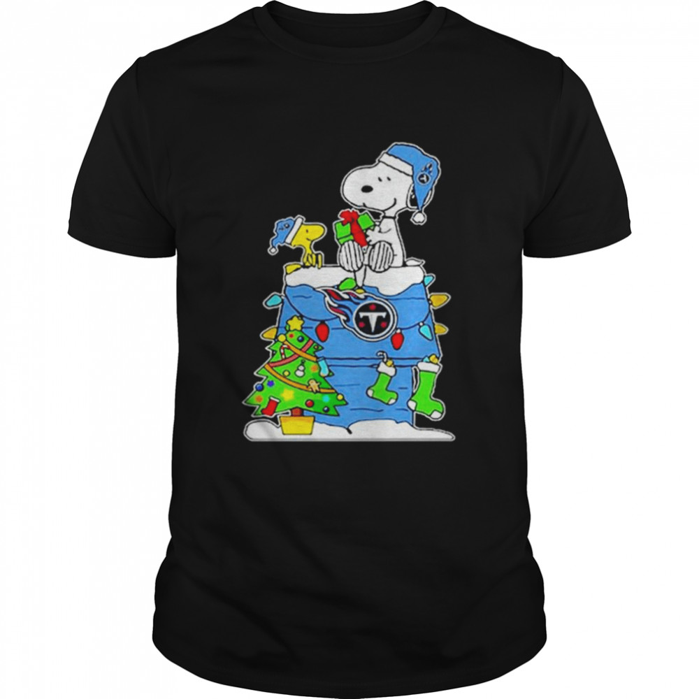 NFL Tennessee Titans Snoopy and Woodstock Merry Christmas shirt