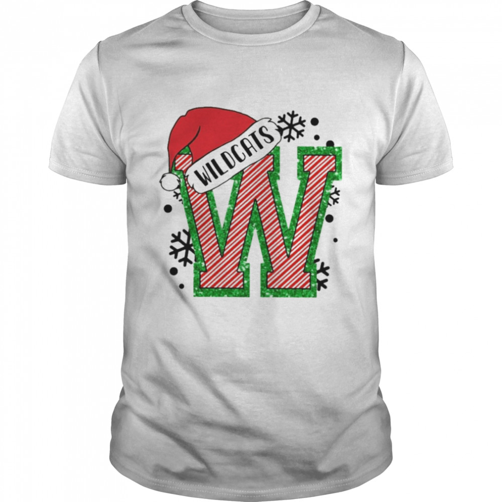 Wildcats hat christmas W logo t-shirt