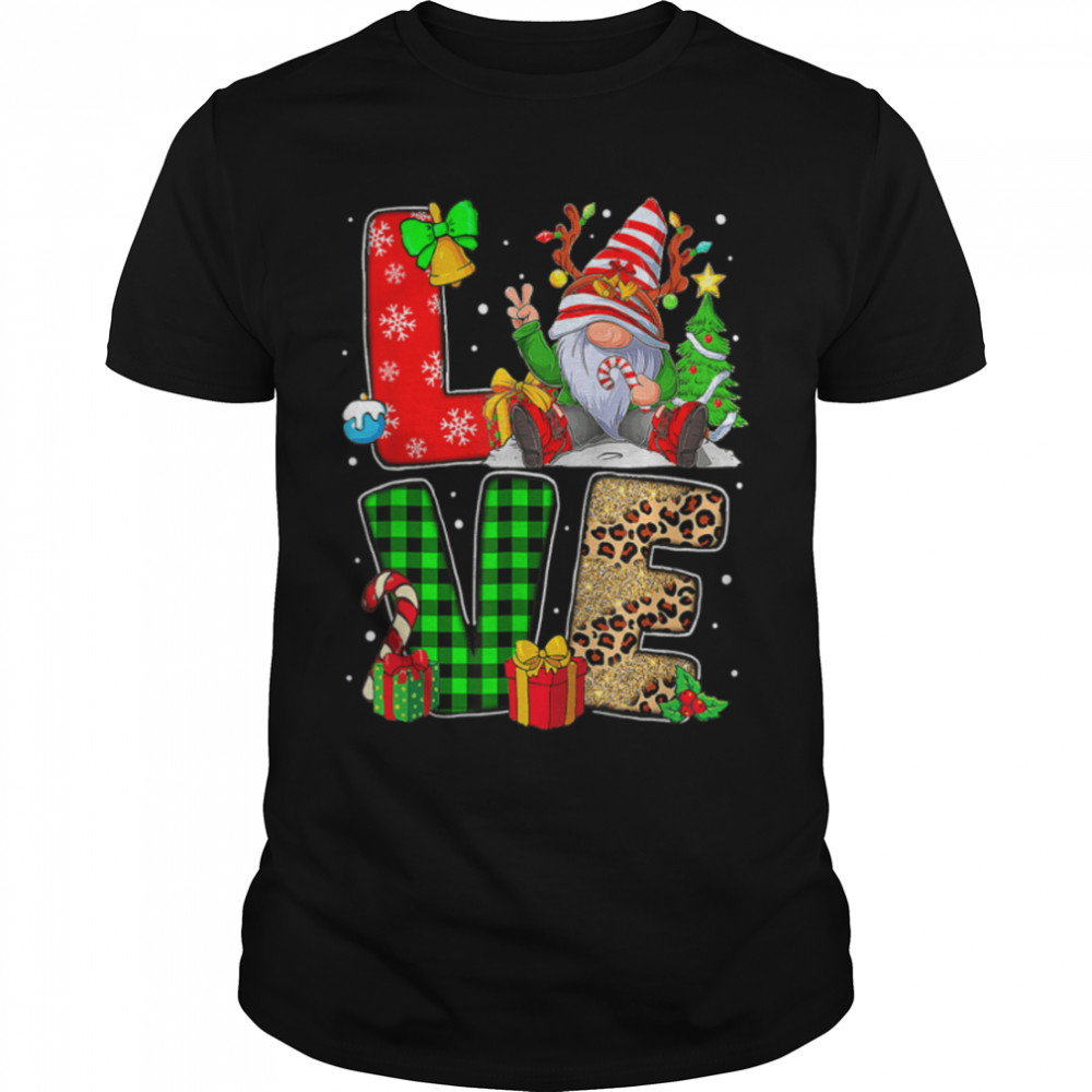 Gnome Family Christmas Shirts For Men LOVE Gnome T-Shirt B0BN1KWLZZs