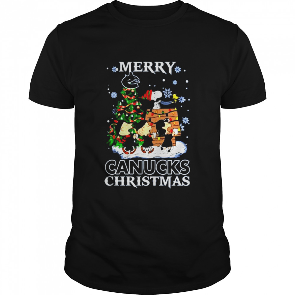 Snoopys ands Friendss Merrys Vancouvers Canuckss Christmass shirts