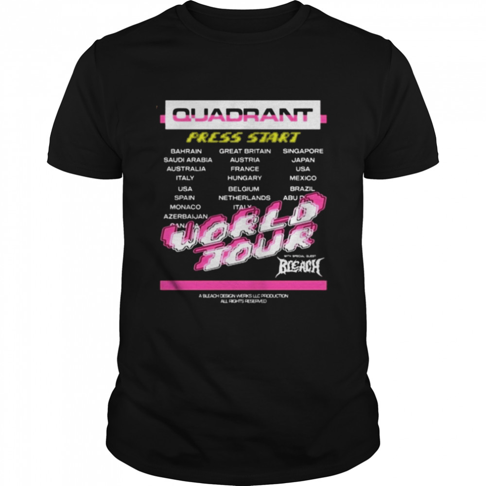 Bleach x Quadrant World Tour 2022 Shirts