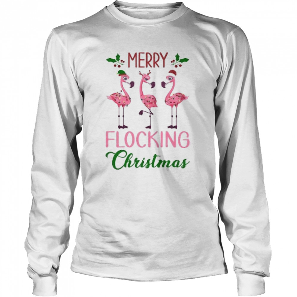 Christmas Flamingo  Long Sleeved T-shirt