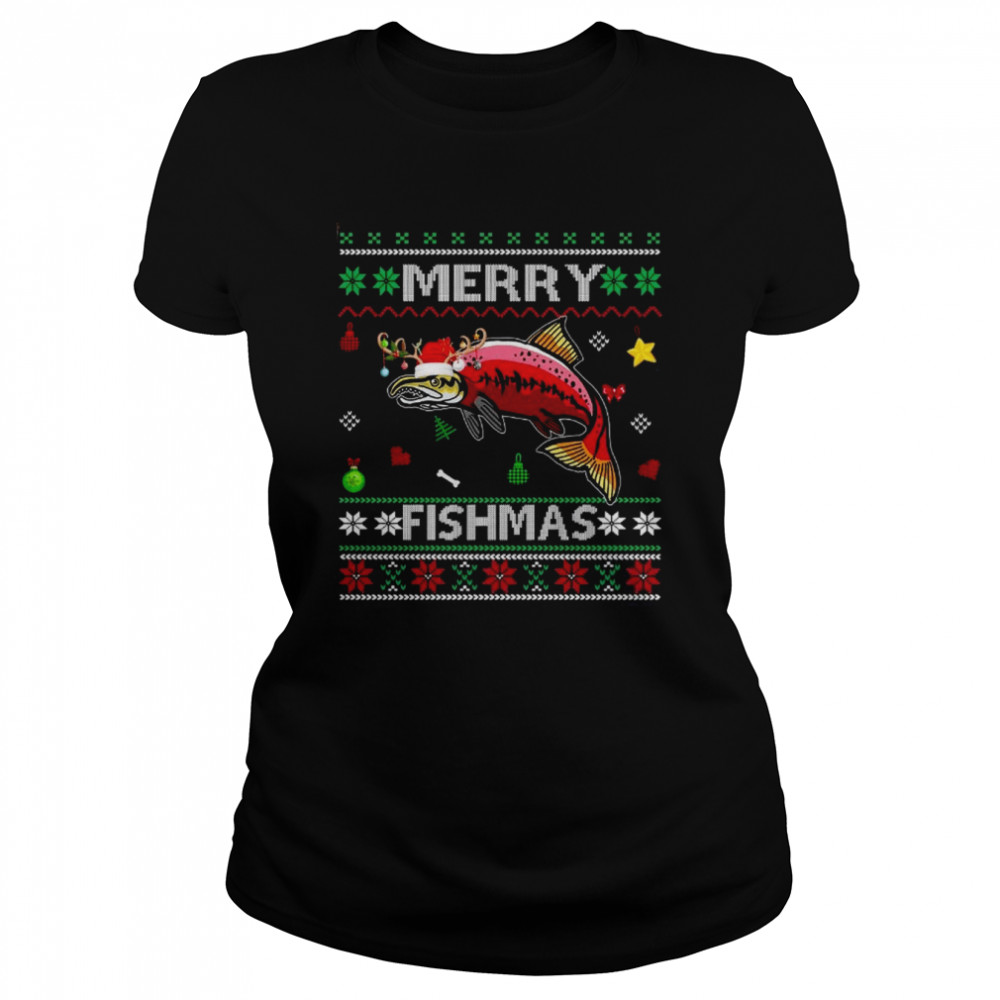 Fishing Ugly Christmas shirt Classic Women's T-shirt