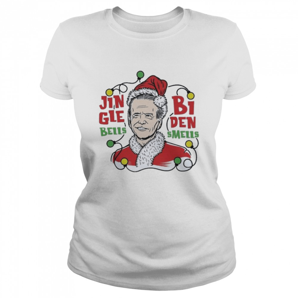 Jingle Bells Biden Smells Christmas Light shirt Classic Women's T-shirt