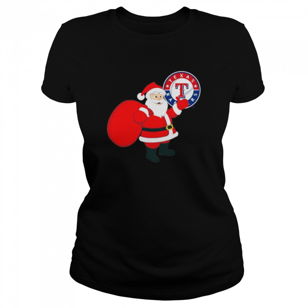 Santa Claus Texas Rangers MLB Christmas 2022 shirt Classic Women's T-shirt