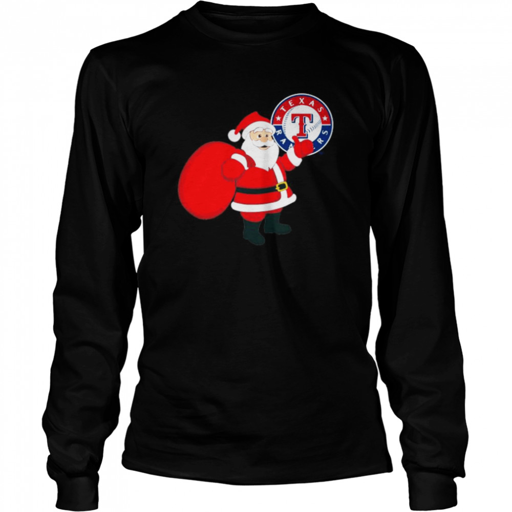 Santa Claus Texas Rangers MLB Christmas 2022 shirt Long Sleeved T-shirt