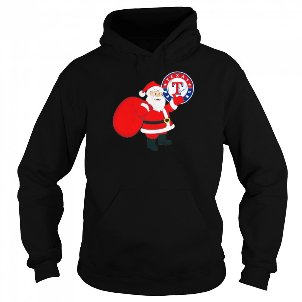 Santa Claus Texas Rangers MLB Christmas 2022 shirt Unisex Hoodie