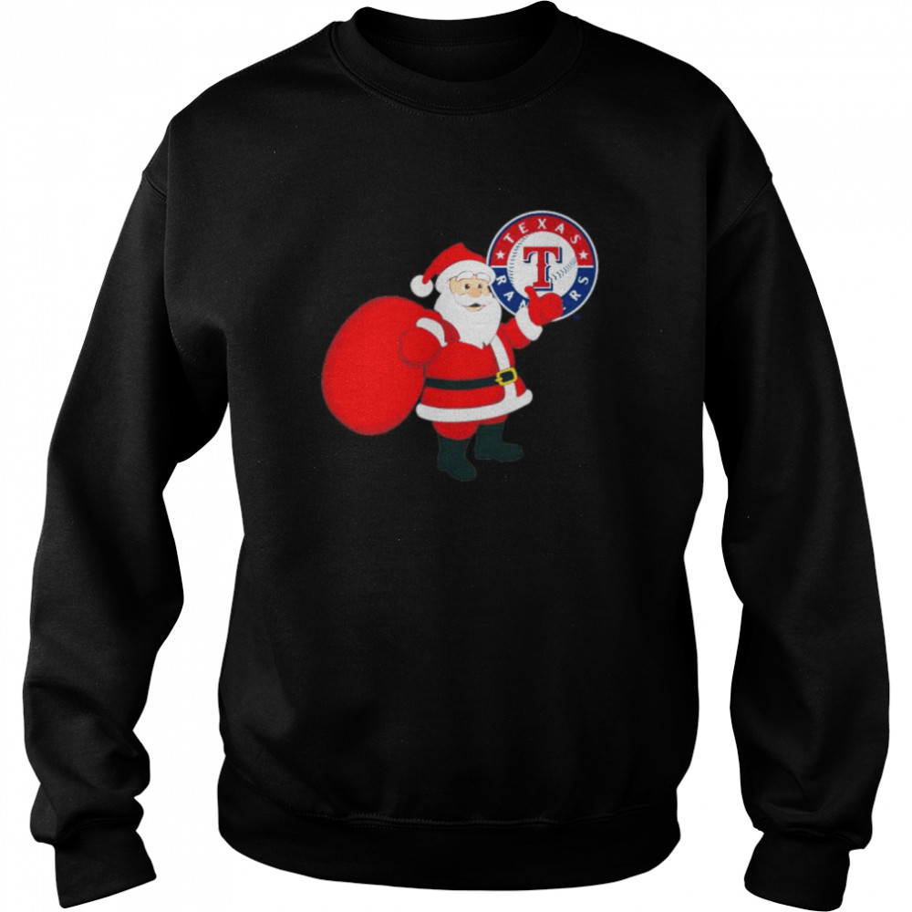 Santa Claus Texas Rangers MLB Christmas 2022 shirt Unisex Sweatshirt