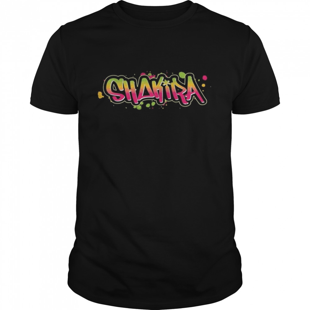 Shakira Graffiti Letters Singer shirt Classic Men's T-shirt