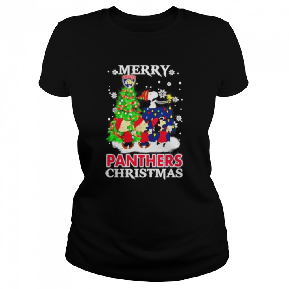 Snoopy And Friends Merry Florida Panthers Christmas Classic Women's T-shirt